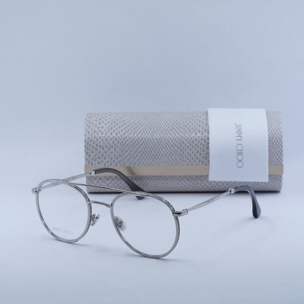 Jimmy Choo JC230 0YB7 00 Round Eyeglasses - Silver Tone